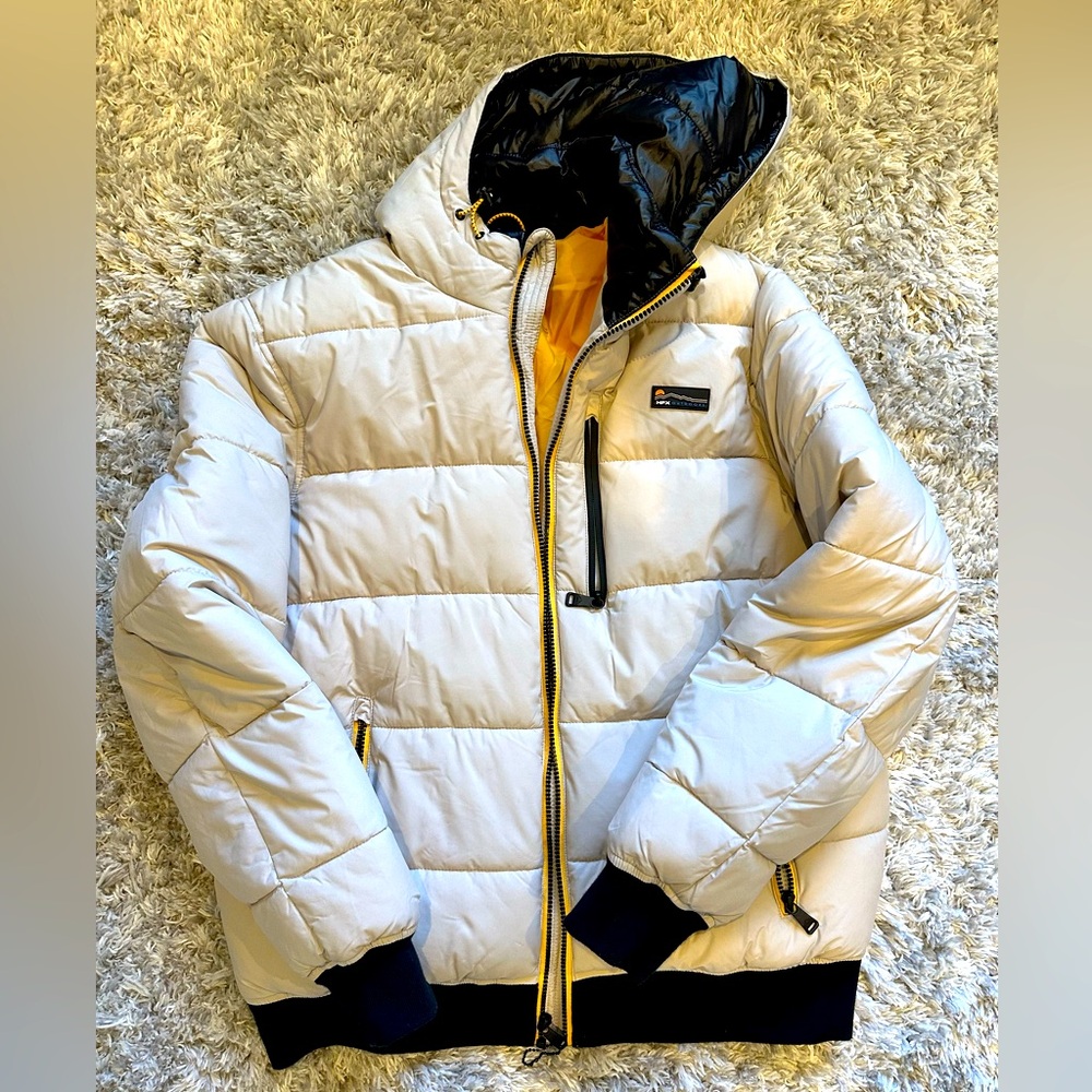HFX Men's Hooded Puffer Bomber Jacket